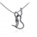 A wonderful shed and transformation ~ Sterling Silver Jewelry Snake Pendant