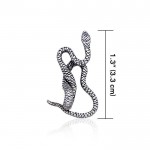 A wonderful shed and transformation ~ Sterling Silver Jewelry Snake Pendant