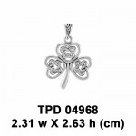 A happy chance in a Shamrock ~ Sterling Silver Jewelry Pendant