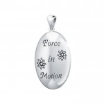Empowering Words Force in Motion Silver Pendant