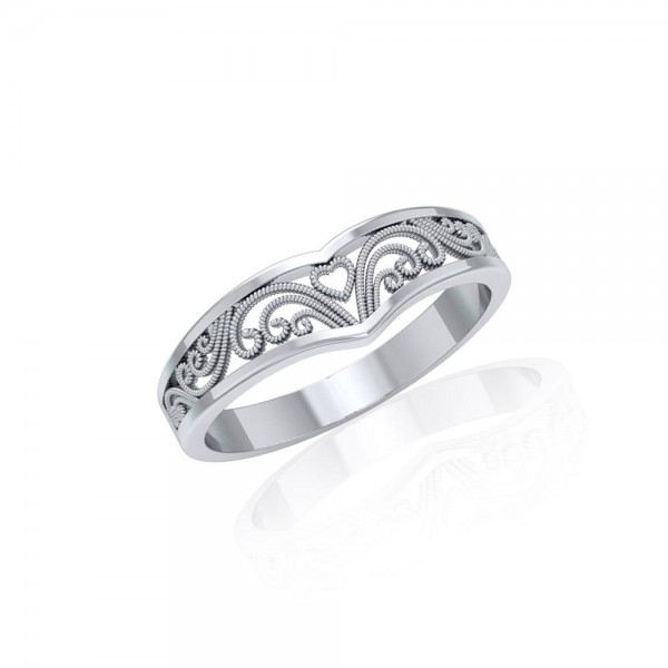 Silver Filigree Millennium Ring