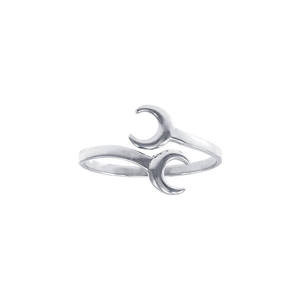 Double Crescent Moon Ring