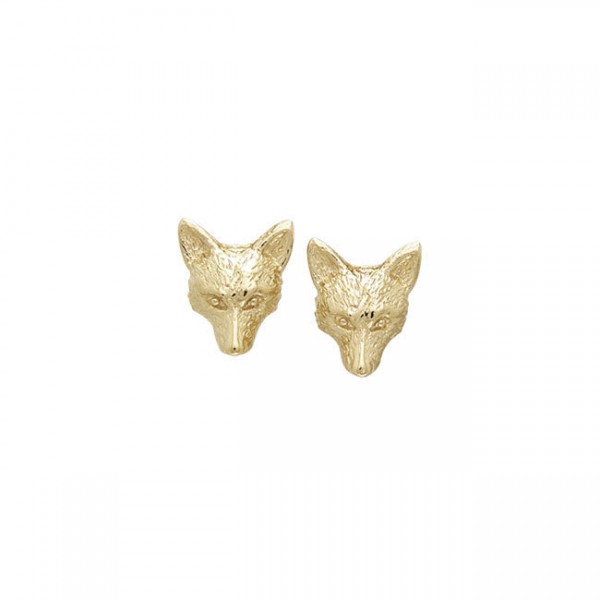 Vermeil Small Fox Post Earrings