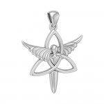 Angel Trinity Knot Sterling Silver Pendant