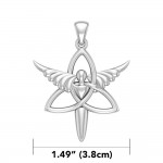 Angel Trinity Knot Sterling Silver Pendant