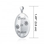 Empowerment Words Force in Motion Pendentif argent