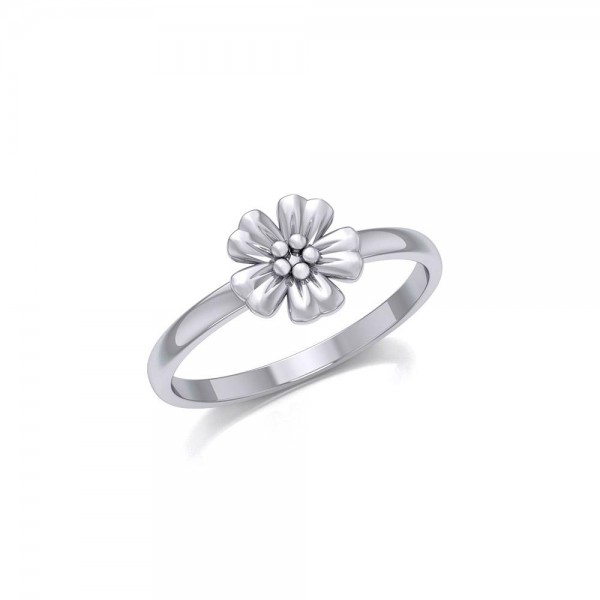 Small Flower Silver Ring