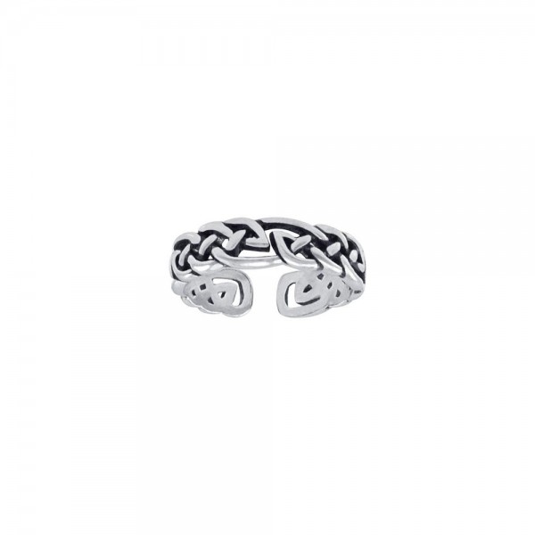 Celtic Knot Work Sterling Silver Toe Ring