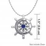 Large Celtic Ship Wheel ~ Sterling Silver Pendant Jewelry