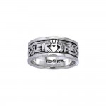 In a thousand years of love and eternity ~ Celtic Knotwork Claddagh Sterling Silver Ring