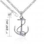 Anchor Rope Silver Necklace Set