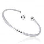 Elegance Sterling Silver Bracelet Réglable pour Perle