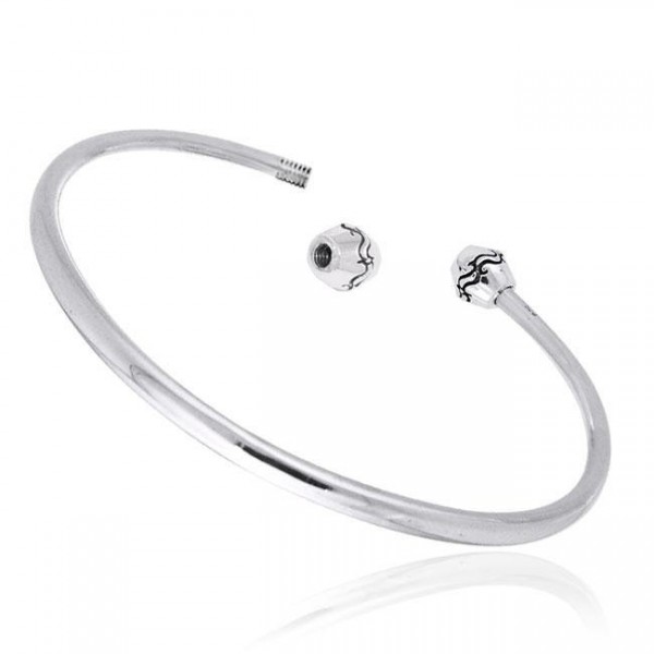 Elegance Sterling Silver Bracelet Réglable pour Perle