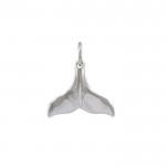 Whale Tail Silver Charm