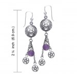 Pentacle Dangling Earring With Beads