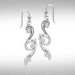 An exemplary symbology of the Trinity ~ Sterling Silver Celtic Triquetra Dangle Earrings Jewelry with Gemstones