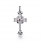 Spiritual and divine focus ~ Sterling Silver Jewelry Modern Celtic Cross Pendant