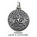 Pendentif spiral en argent celtique