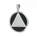 AA Recovery Symbol Silver Pendant