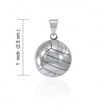 Volleyball Silver Pendant