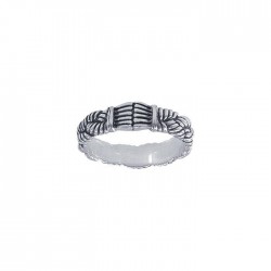 Braided Rope Silver Ring 