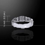 Braided Rope Silver Ring