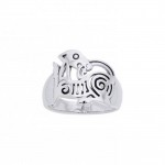 Beyond a lifetime symbolism ~ Sterling Silver Celtic Knotwork Ring with Gemstone