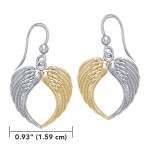 Feel the Tranquil in Angelbs Wings ~ Silver and Gold Jewelry Earrings