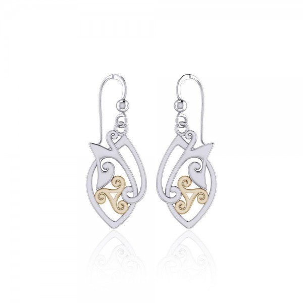 Modern Celtic Triskele Earrings
