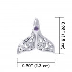 Celtic Knots Silver Whale Tail Pendant