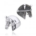 Horse Head Silver Pendant and Pin in One
