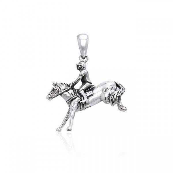 Horse Training Sterling Silver Pendant