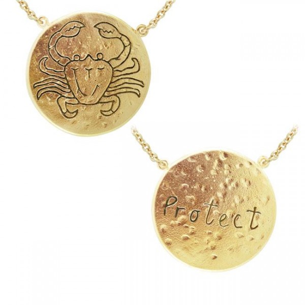 Cancer Astrology Vermeil Necklace By Amy Zerner