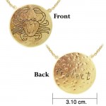 Cancer Astrology Vermeil Necklace By Amy Zerner