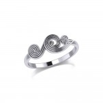 Spiral Wave Silver Ring