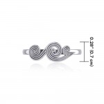 Spiral Wave Silver Ring