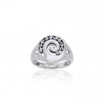 Double Spiral Sterling Silver Ring