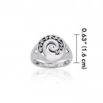 Double Spiral Sterling Silver Ring