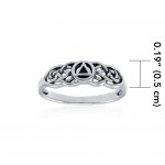 Celtic AA Recovery Inlaid Ring