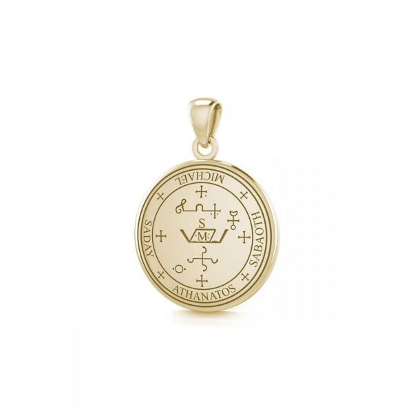Sigil of the Archangel Michael Solid Gold Small Pendant
