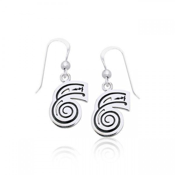 Reiki Symbol Silver Earrings