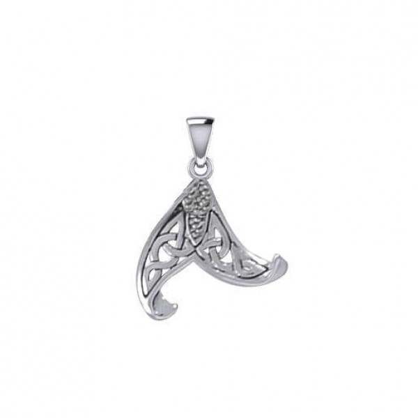 Celtic Mermaid Tail Sterling Silver Pendant
