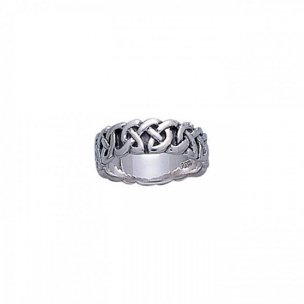 Un symbole de la grande fierté celtique ~ Celtic Knotwork Sterling Silver Ring