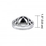 AA Recovery Inlaid Silver Ring