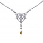 Celtic Quaternary Knot Silver Necklace