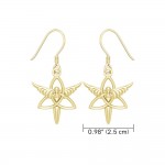 Angel Trinity Knot Sterling Solid Gold Earrings