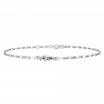 Twin Dolphins Silver Anklet