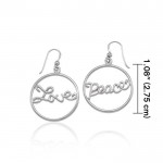 Love and Peace Silver Earrings by Amy Zerner