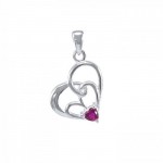 3 Heart Together Silver Pendant