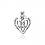 Pendentif Celtic Knotwork Silver Heart